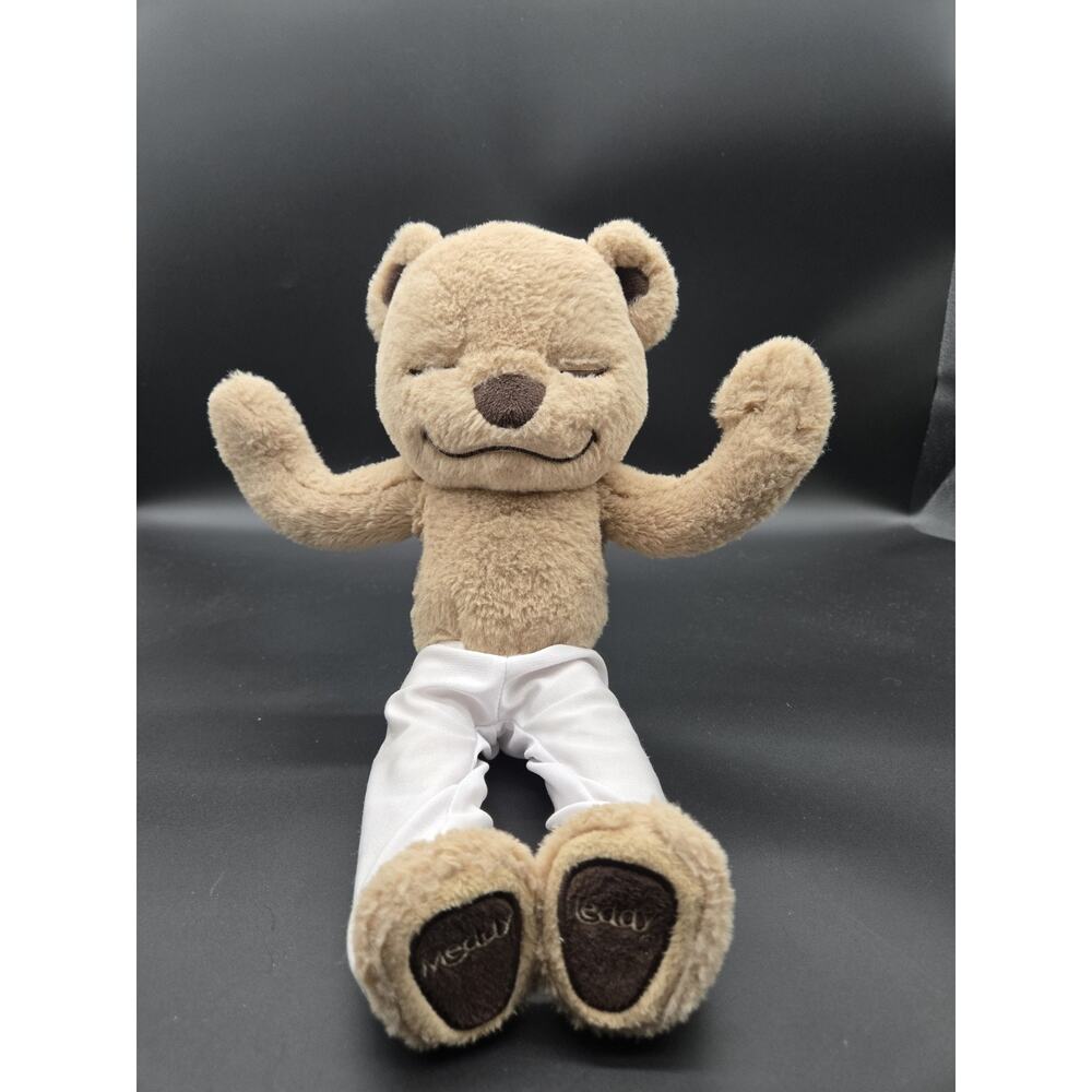 MEDDY TEDDY Brown Bear Poseable 16" Plush with Pants Meditation Yoga
